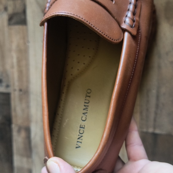 Vince Camuto Esmail Driving Loafer Cognac Sz 12 Men - Picture 3 of 17